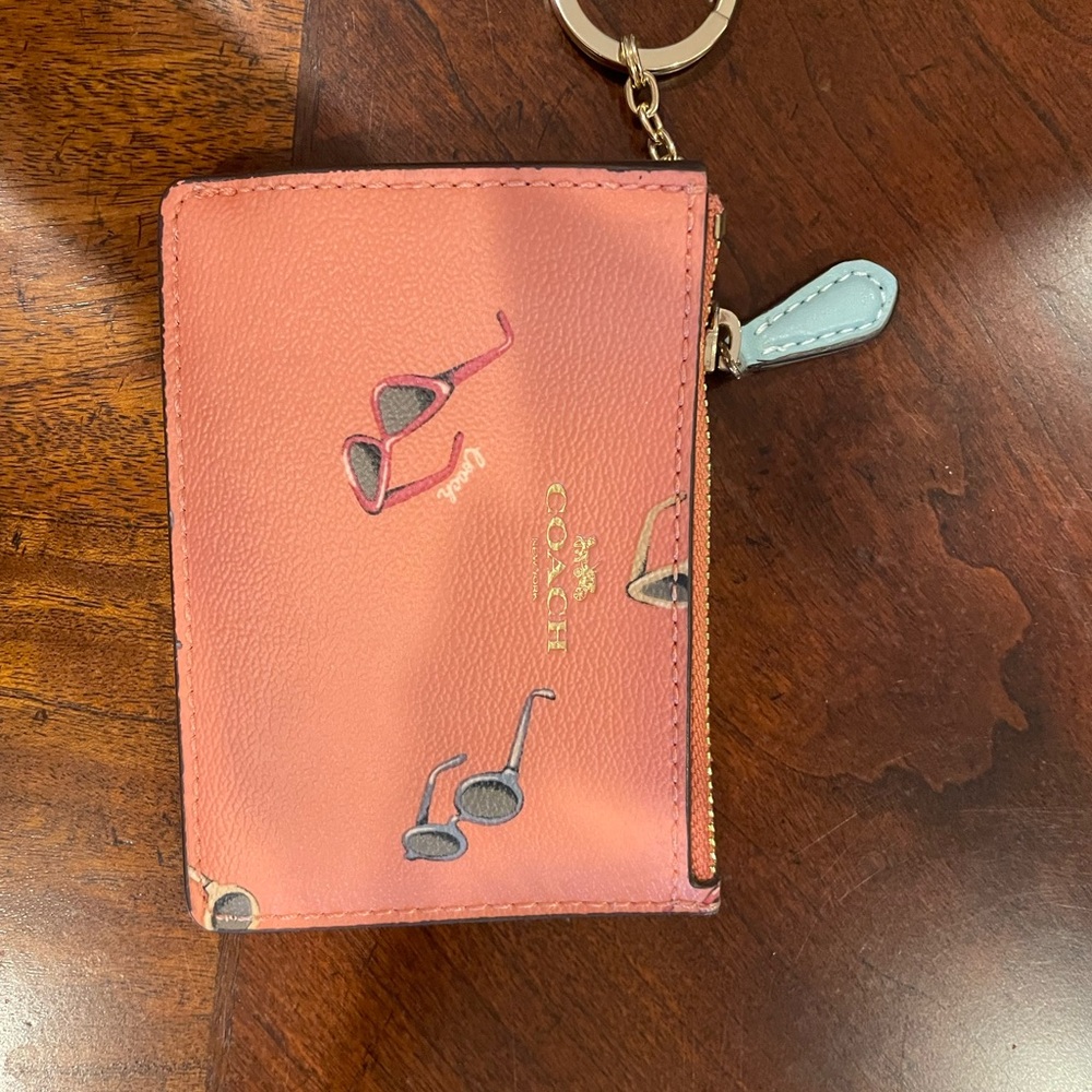 Coach Coral Wallet with Sunglasses Design